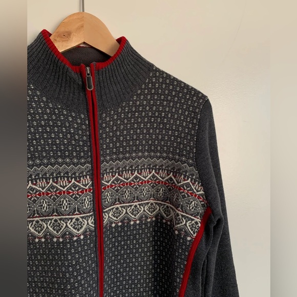 EDDIE BAUER EMBROIDERED 100% MERINO SKI SWEATER - Picture 3 of 3